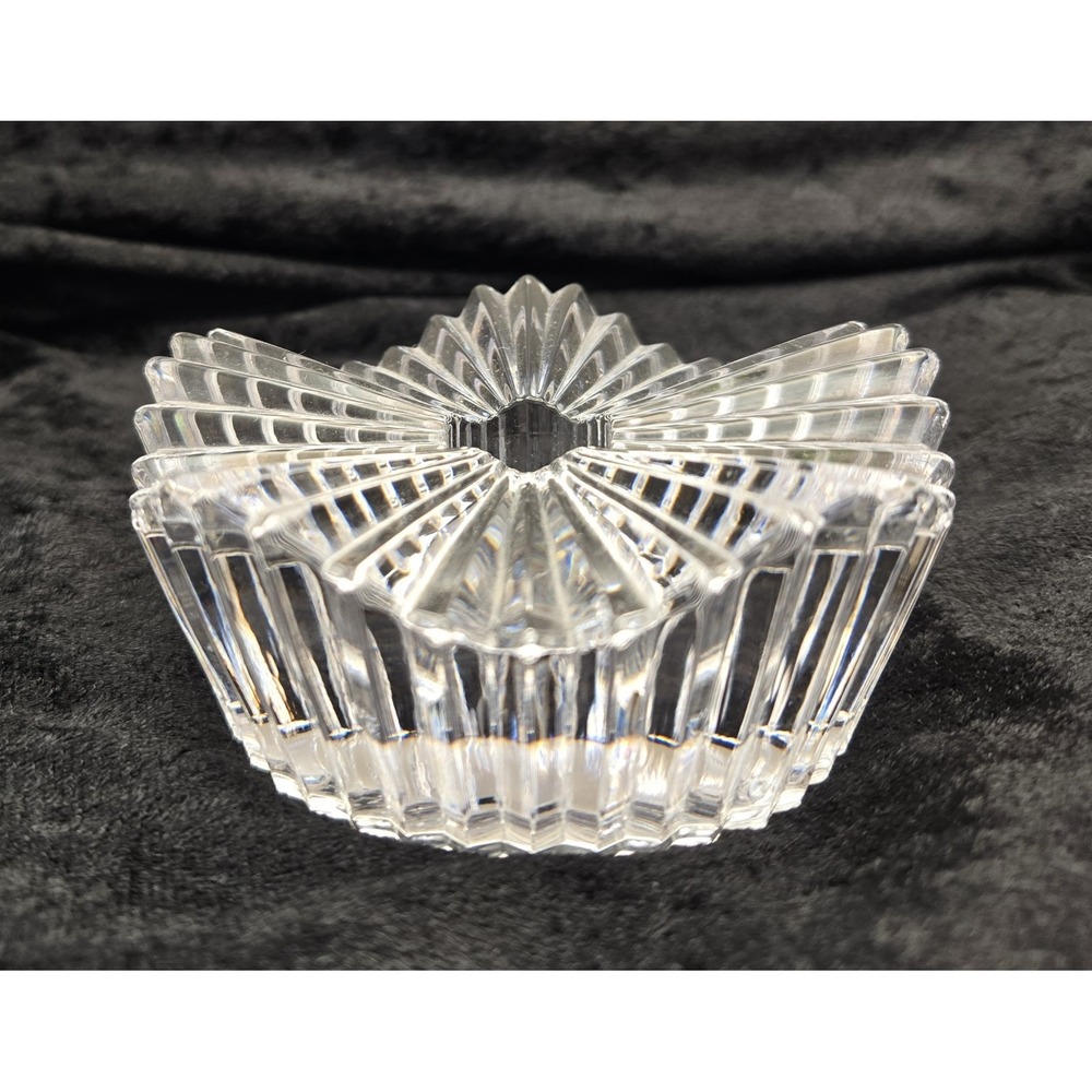 Vintage Crystal Taper Candle Holder  Mikasa "Motion" Sunburst Design  B#33